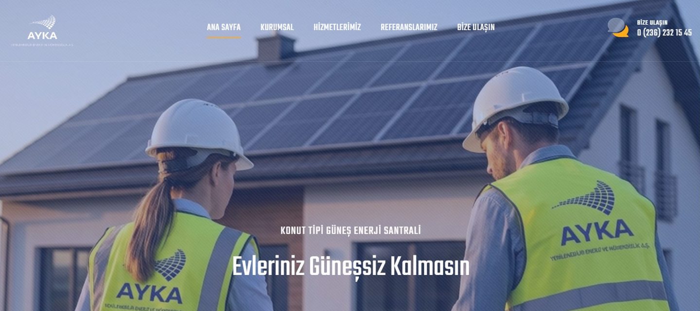 AYKA Enerji web sitesi